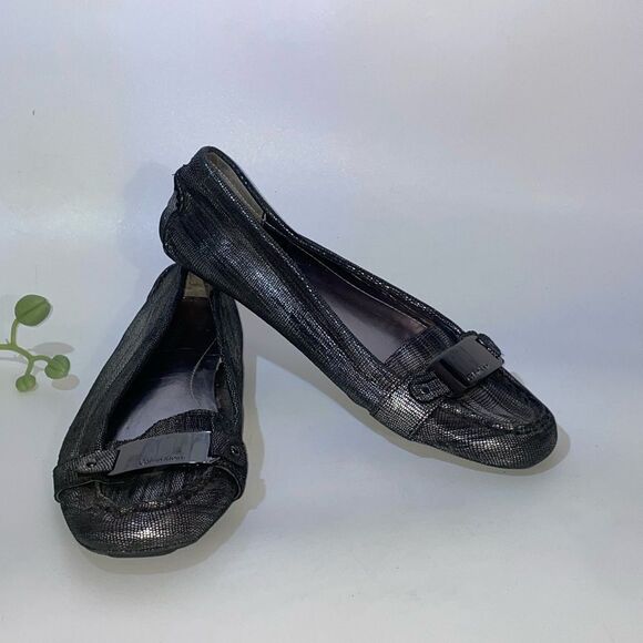 Elegant Calvin Klein Black Women's Flats 6 - Picture 1 of 9